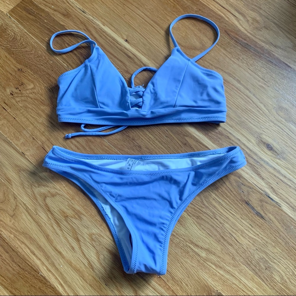 light blue/lavender bikini set